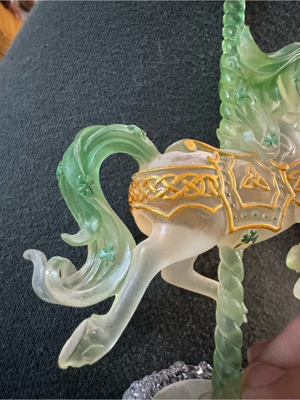 Rare-Irish luck of the Irish Unicorn Carousel Collection by Hamilton Collection